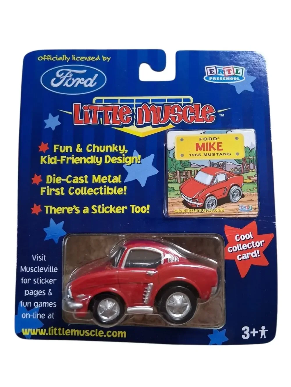 NWT Ford Little Muscle Vintage Die Cast Metal Car 1965 Mustang Mike